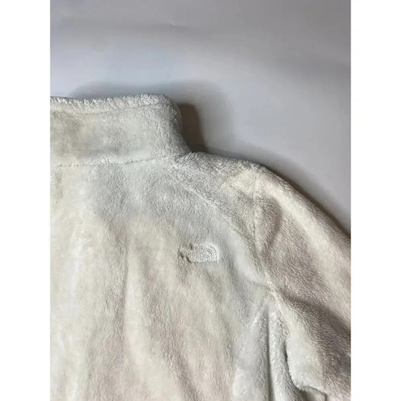 The North Face L Womens Sweater Jacket Full Zip Osito Sherpa Fleece White FLAWED - Picture 9 of 9